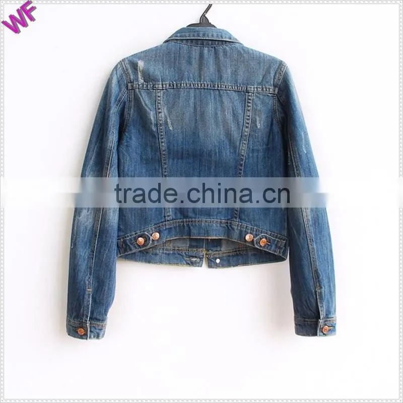 Custom Made High Fashion Women Denim Jacket