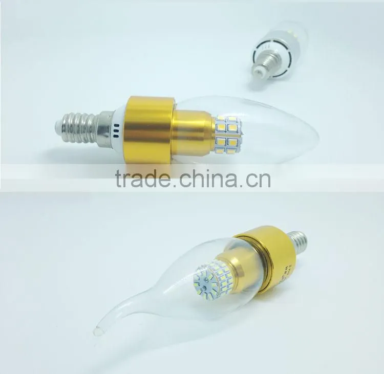 4w e12 candle lamp led with CE ROHS made in China, led candle bulb lamp 4w