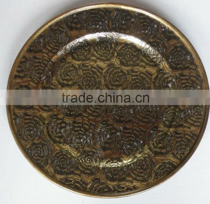 Gold charger plate,christmas charger plate