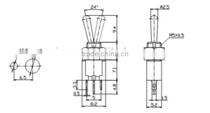 SMTS-102 standard 12v ON ON toggle switch