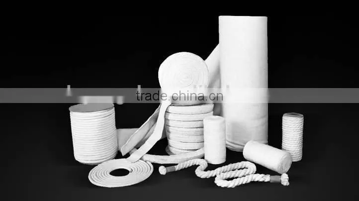 ceramic fiber round braided rope with glass fiber