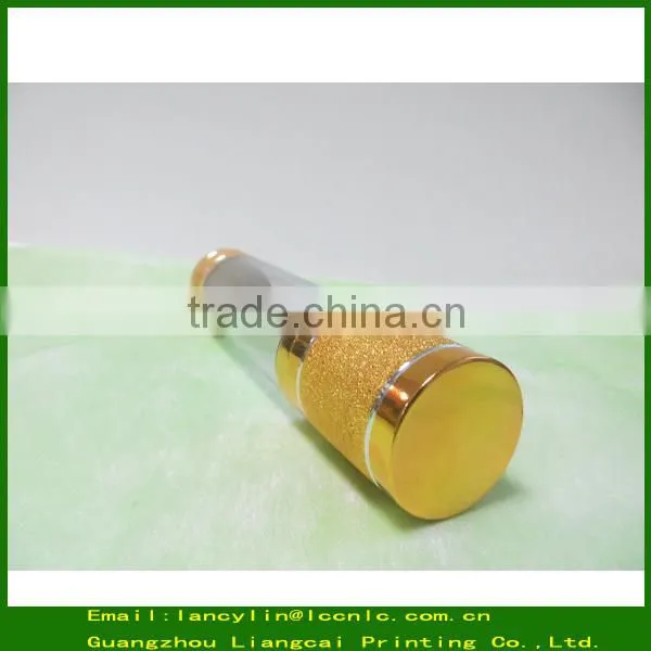 30g clear cosmetic glass jar with goldern cap, glass jar with aluminium cap