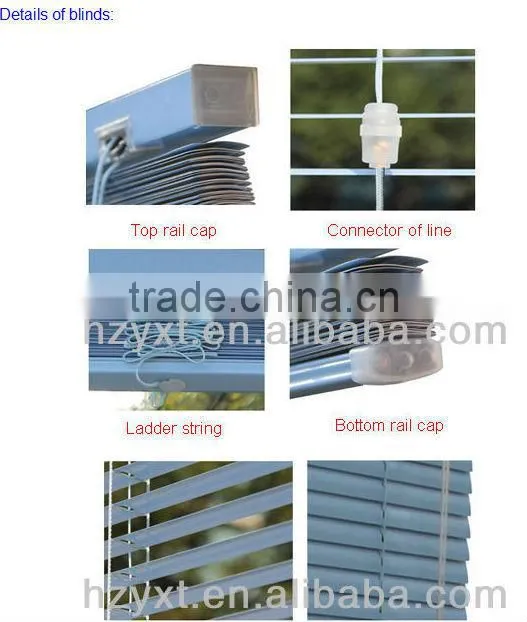 Different colors aluminium slats for venetian blinds bracket in china