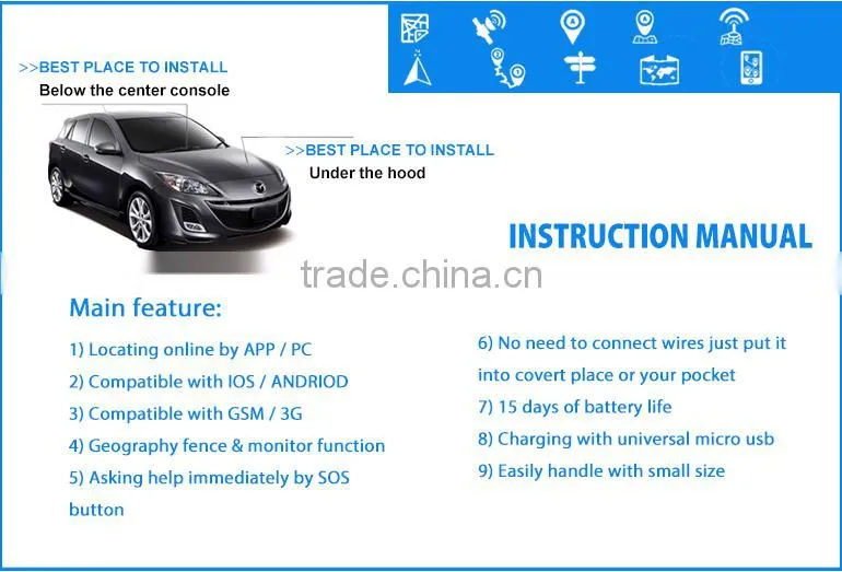 Newest Powerful EMARK long time standby gps tracker