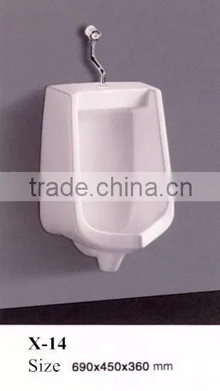 Elegant design wall hanging white ceramic human urinal X-14