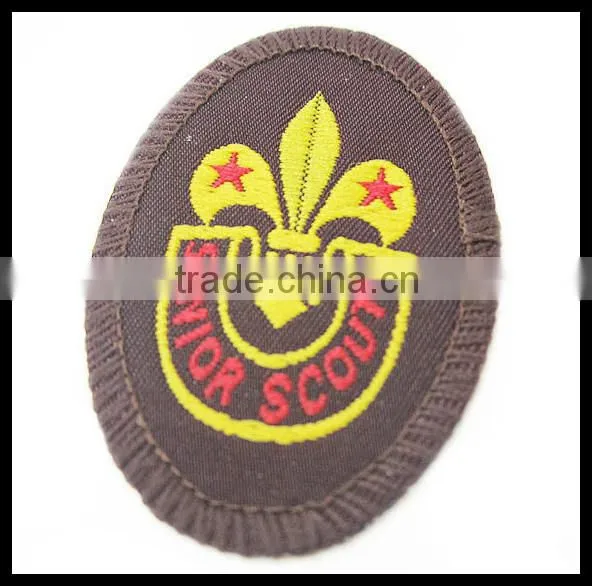 custom woven logo badge patch for uniform apparel