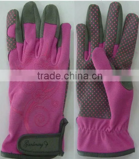 Flower printing working glove, safety glove, gardening glove, non-slip, China, Lady Size
