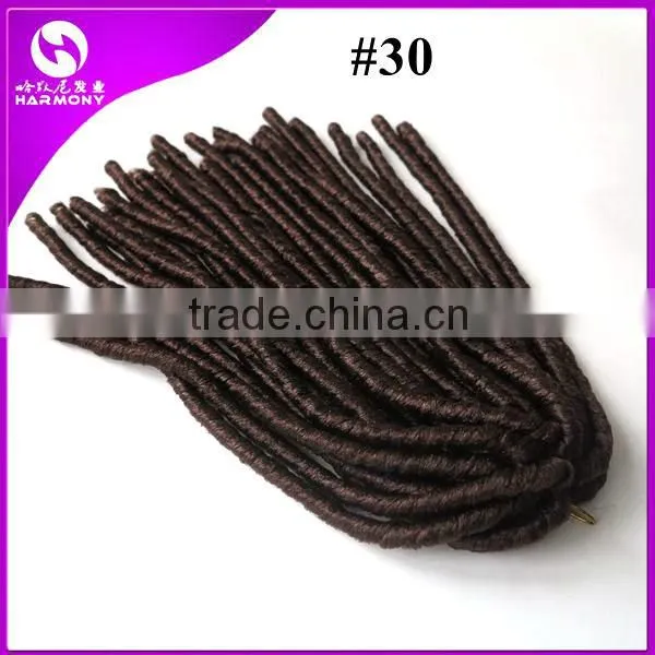 HARMONY 18inch 110grams Burgundy color synthetic hair synthetic dread locks twist hair extensions dreadlocks braiding hair