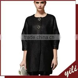 2016 women wear beaded shoulder chiffon long sleeve blouse tops blouse with waistband