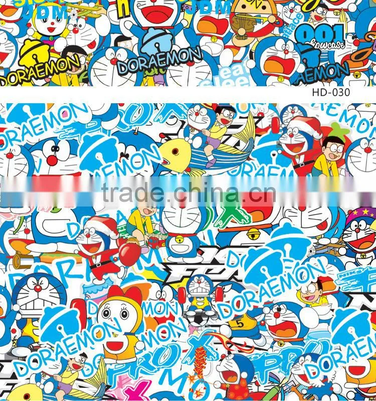 HD-033 CARLIKE Air Free Fashionable Car Wrapping Snoopy Printing Bomb Sticker Film