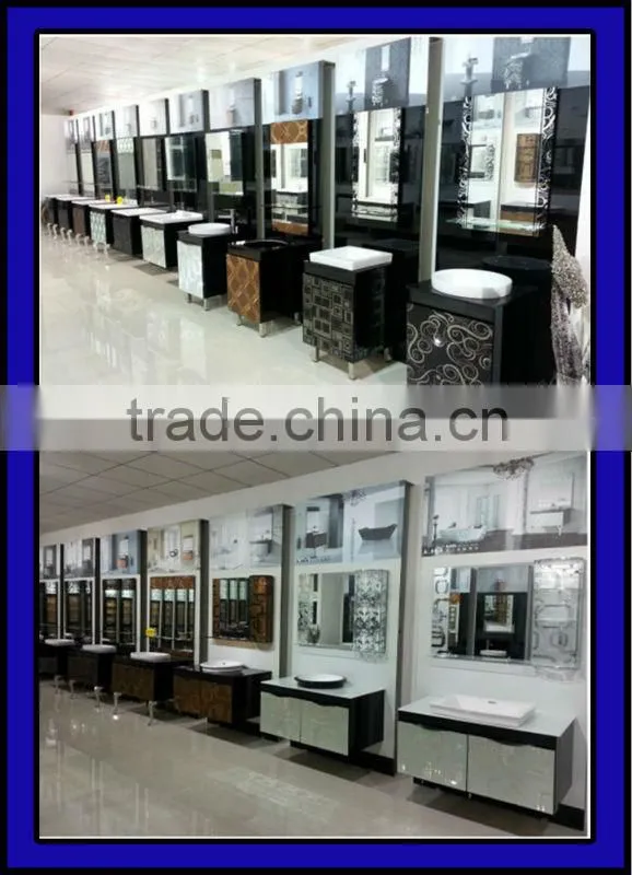particle board high gloss PVC bathroom cabinet
