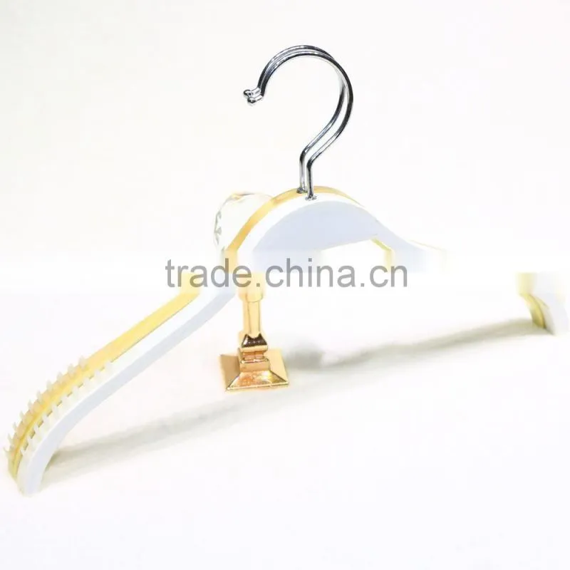 Wooden clothing hanger with non-slip film