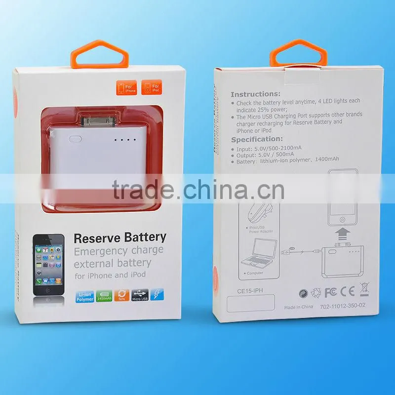 1400mAh USB power pack for iPhone & ipod