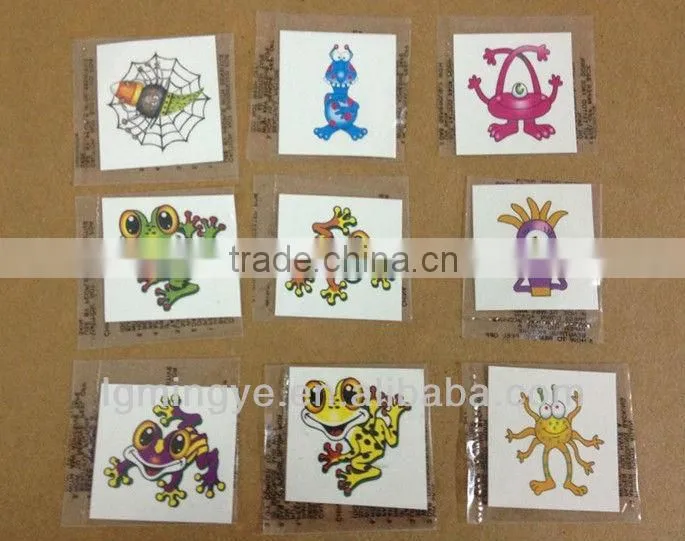 Customized lovely cartoon design temporary kids tattoo