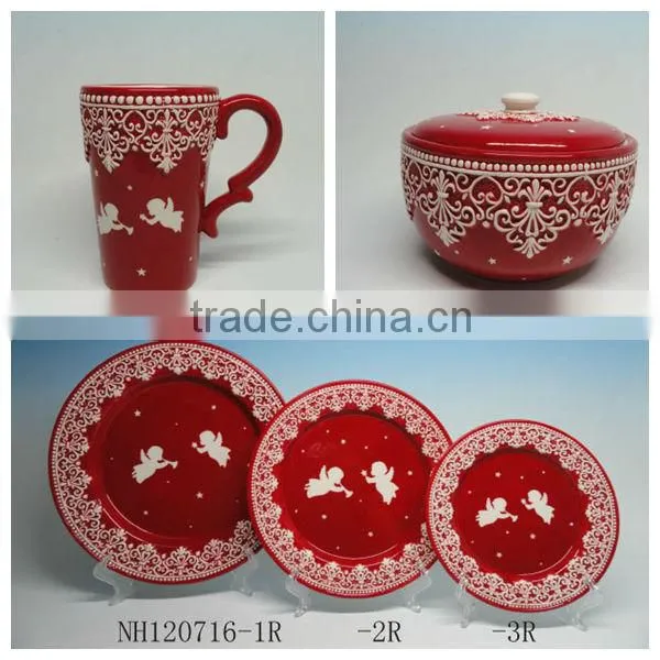 delicate ceramic teapot glazed blue