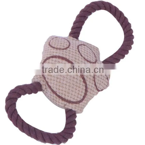 2016 Safety Linen Cotton Animal Dog Toy With Rope