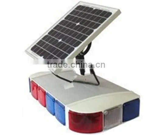 Yellow Flashing Solar Energy Warning Traffic Light