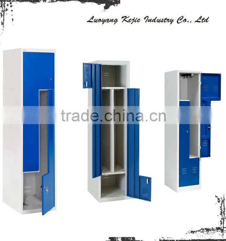 Cheap fashionable steel z shape stepped locker metal frames z shape locker