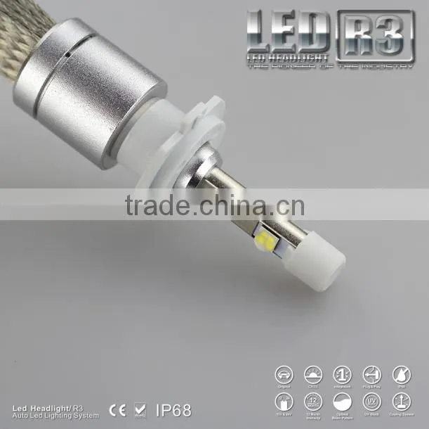 car led headlamp h7 high power led car headlight R3 led car headlight kit 40W 4800LM waterproof led headlamp