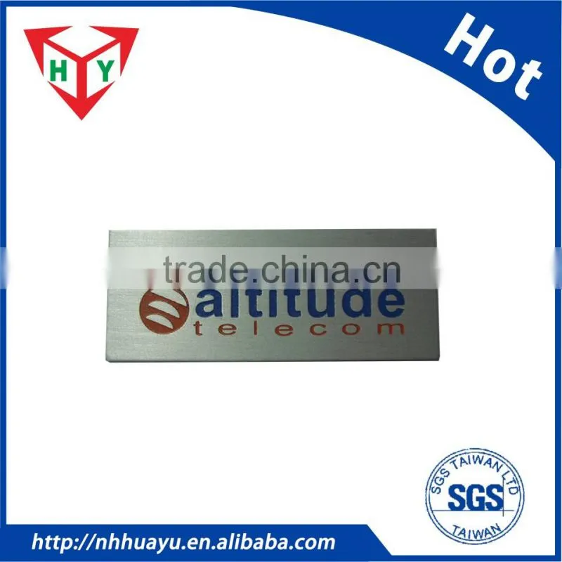 Custom metal brand trademark