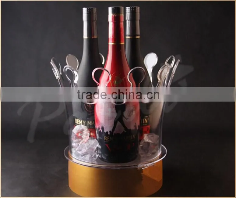 Nightclub crown shape led ice bucket with customized printing