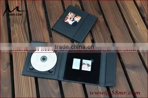 Wedding Leather Fabric Linen DVD CD USB Case