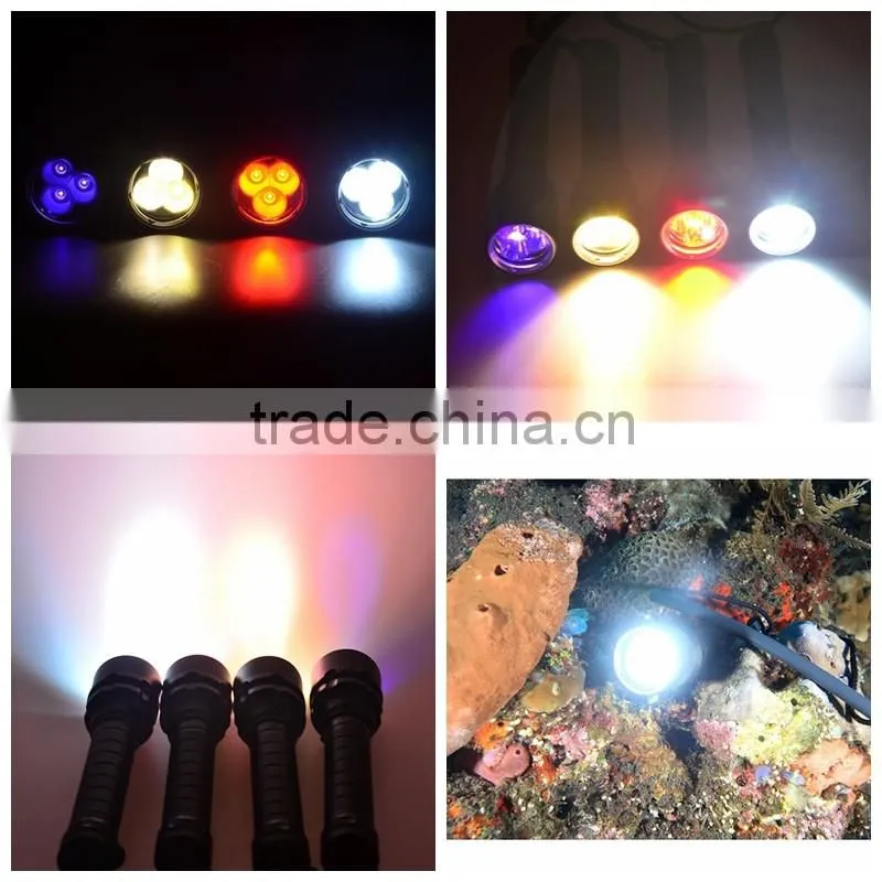 LED Diving Flashlight Torch Lamp Waterproof flashlight