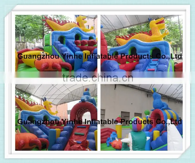 2014 new design inflatable dragon trampoline from china