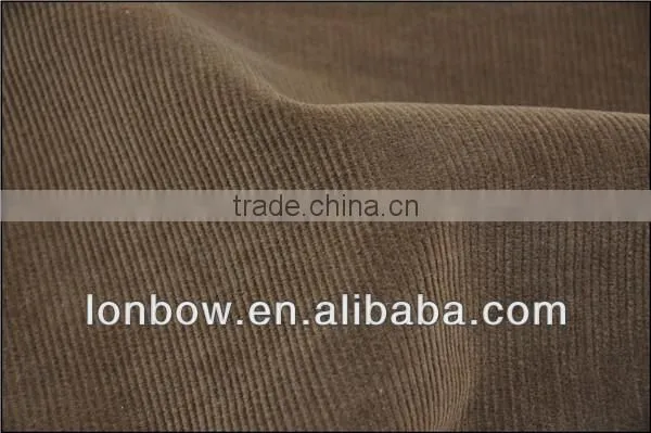 Wholesale cotton blend lycra coffee color 14 wales corduroy fabric for jacket and pants