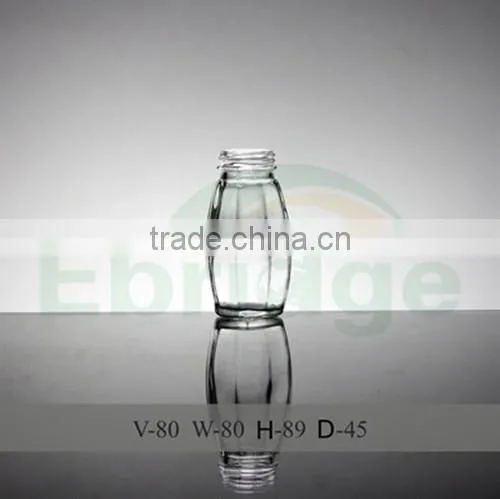 80ml cylinder round glass pepper salt spice shaker bottle with flip top caps