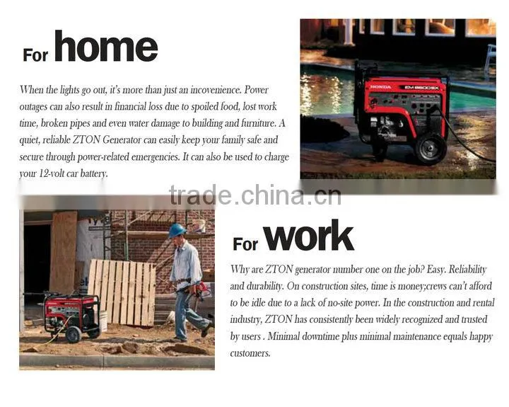 2KW WK5000-B 6.5HP engine electric ce approved best sell home use silent generator set