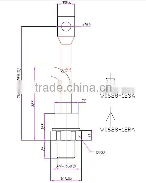 1600V High power drives standard recovery stud diodes