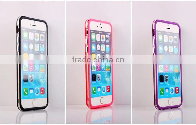 The latest for iphone6 6 plus intermediate transparent shell border protection using TPU + PC materia mobile phone for case