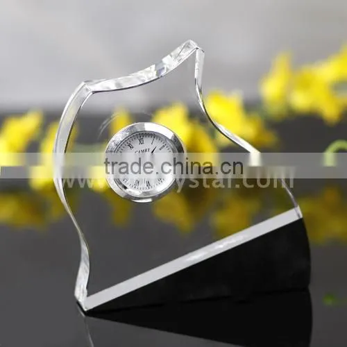 crystal table clock for souvenir gifts