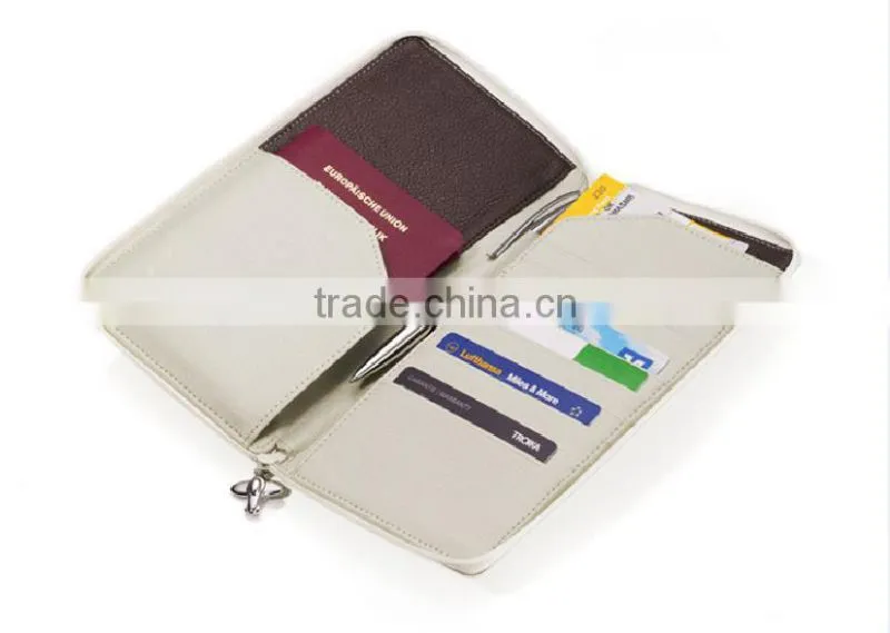 Fashion Travel Document Long Wallet Purse Organizer Faux Leather Passport Holder