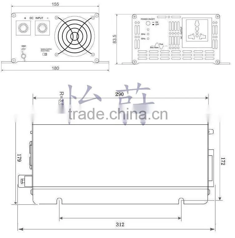 High Efficiency Car Power Inverter 600W (SPHS 600)