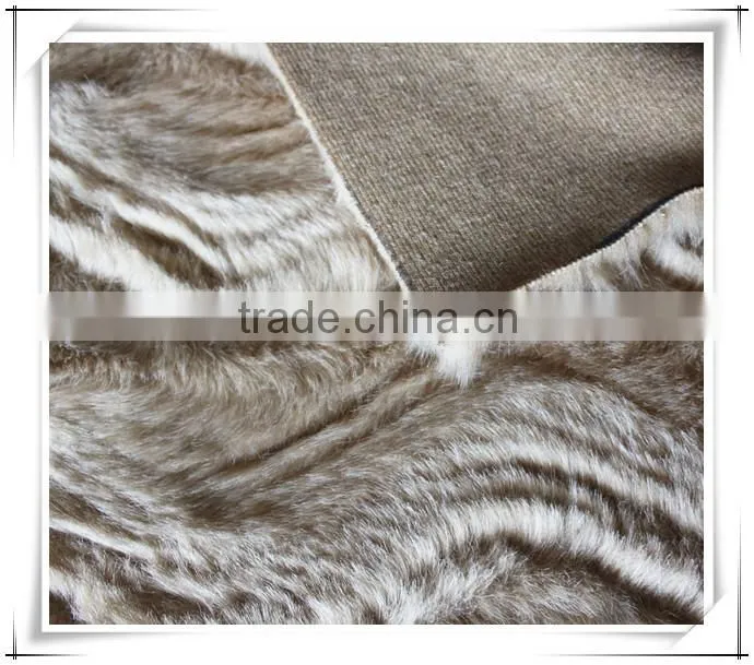 creamy white wavy fake fur fabric