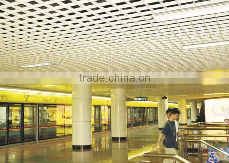 Factory Direct Sale White Aluminum Open Grid Ceiling, T Bar Matching Aluminum Suspended Ceiling Grid for Shopping Halls