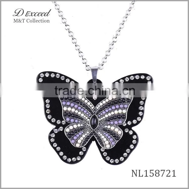 big new butterfly pendant necklace,doll pendant necklace for women NL158716-21