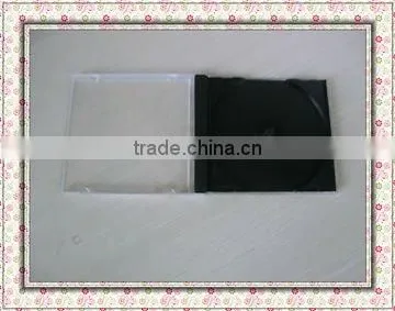 10.4mm single black tray clear CD case