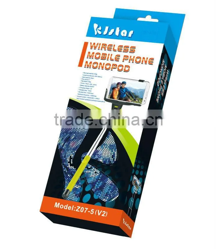 KJstar Wireless Monopod with bluetooth handheld selfie stick Z07-5.