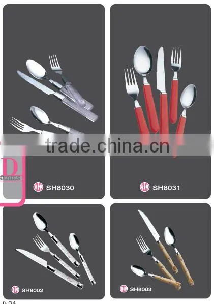 Plastic Handle Stainless steel cutlery set
