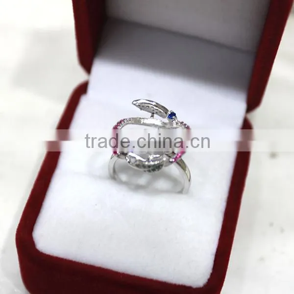 animal round pearl price natural sun pearl ring real 925 silver ring