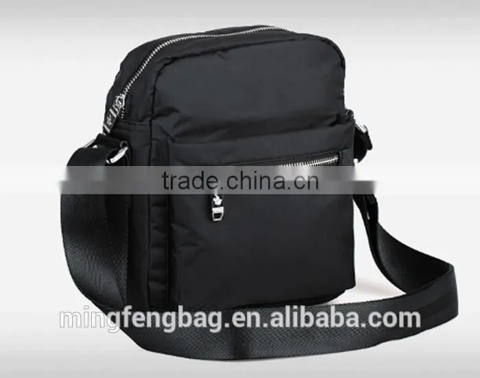 Costom Fashionable Nylon Oxford and Canvas Fabric Cross Strap Single Shoulder Messenger Bag for Men