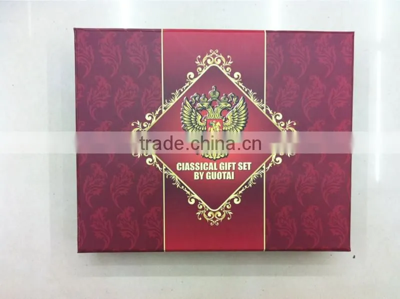 hip flask and cup and funnel with color printed logo and coating in gift paper box