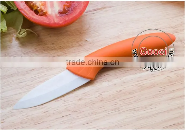 In green handle Ceramic Knife Cutlery Chef Knives White Blade Size 3" 4" 5" 6" 7"