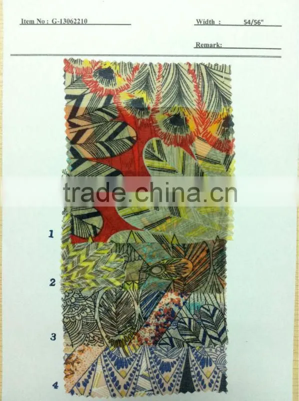 US$ 1/M up Chiffon Print Fabric Textile Stock Stocklot:G-13062210