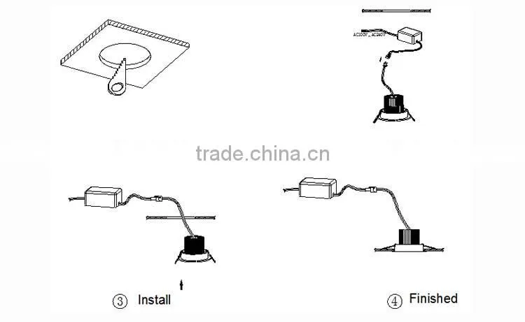 led ceiling light hong kong weixingtech 2060LM COB downlight 60degree
