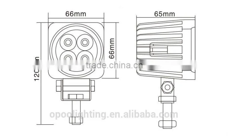 2.5" Round 10W Led Work Light, Mini Tractor Truck 10W Led Work Light