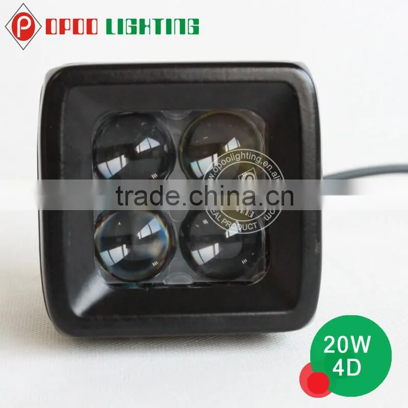 Factory wholesale 3inch mini work lamp 20w Osram 4d cube light for offroad trucks